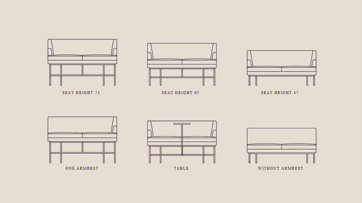 Stockholm sofa seat hights