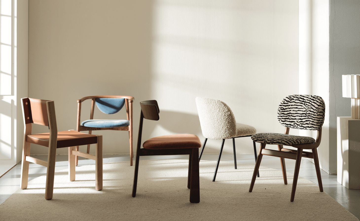 Juno, Dot, Tom, Fling, Helix - Flera stolar i olika design och utföranden.